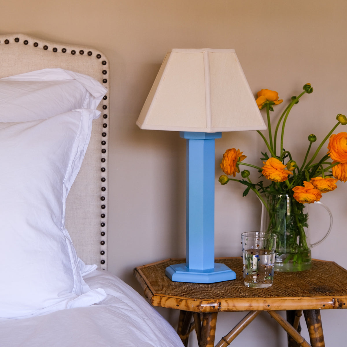 Beaufort Blue Bedside Lamp Issy Granger