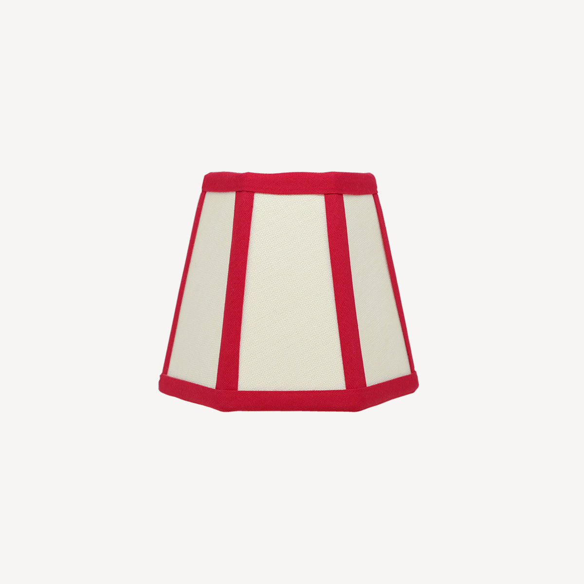 HexagonLinenLampshade_RedTrim-CandleShade