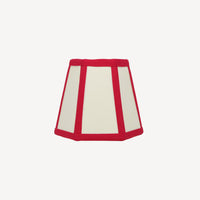 HexagonLinenLampshade_RedTrim-CandleShade