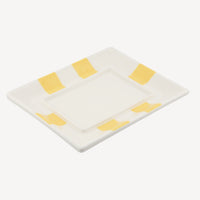 Circus Stripe Butter Dish - Yellow