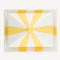 Circus Stripe Butter Dish - Yellow