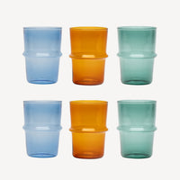 Mixed Ridge Tumblers - Set of Six