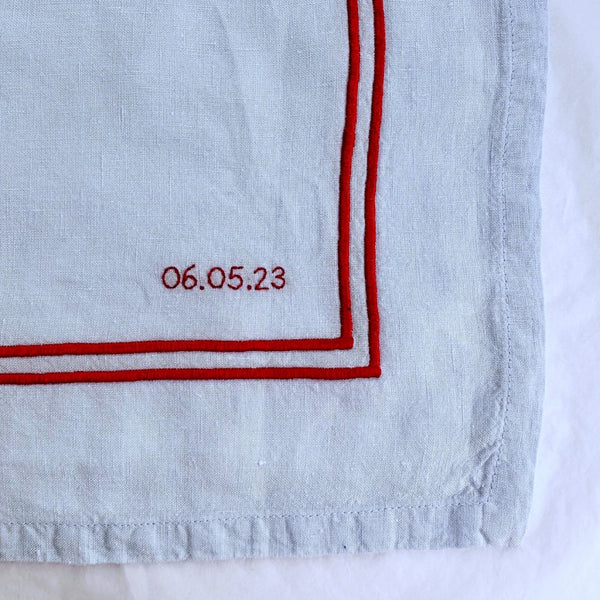 Issy Granger Bespoke Embroidered Linen Napkin