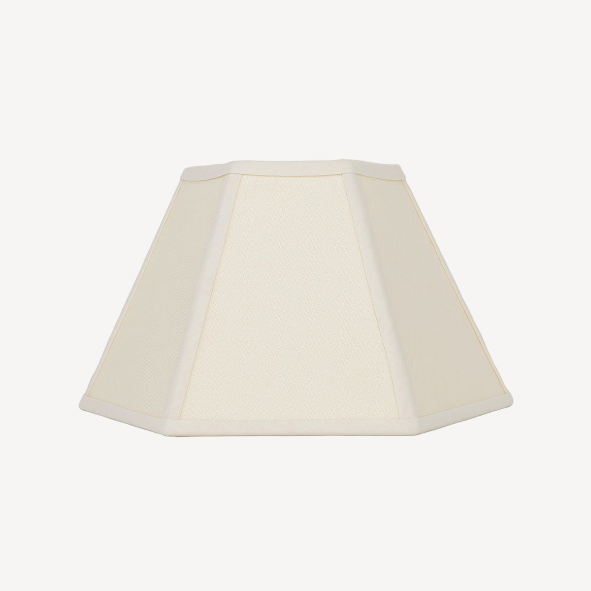 Issy Granger Small Hexagon Cream Linen Lampshade. Shade. Table Lamp. Lighting Shade