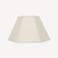 Issy Granger Small Hexagon Cream Linen Lampshade. Shade. Table Lamp. Lighting Shade