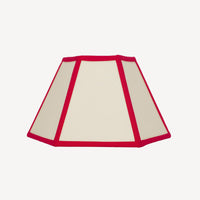 Issy Granger Red Trim Hexagon Lampshade Shade