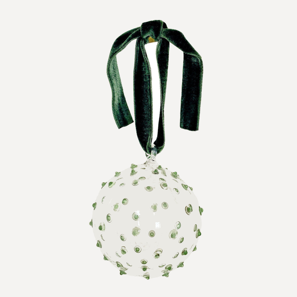 Issy Granger Green Glass Christmas Bauble Tree Ornament