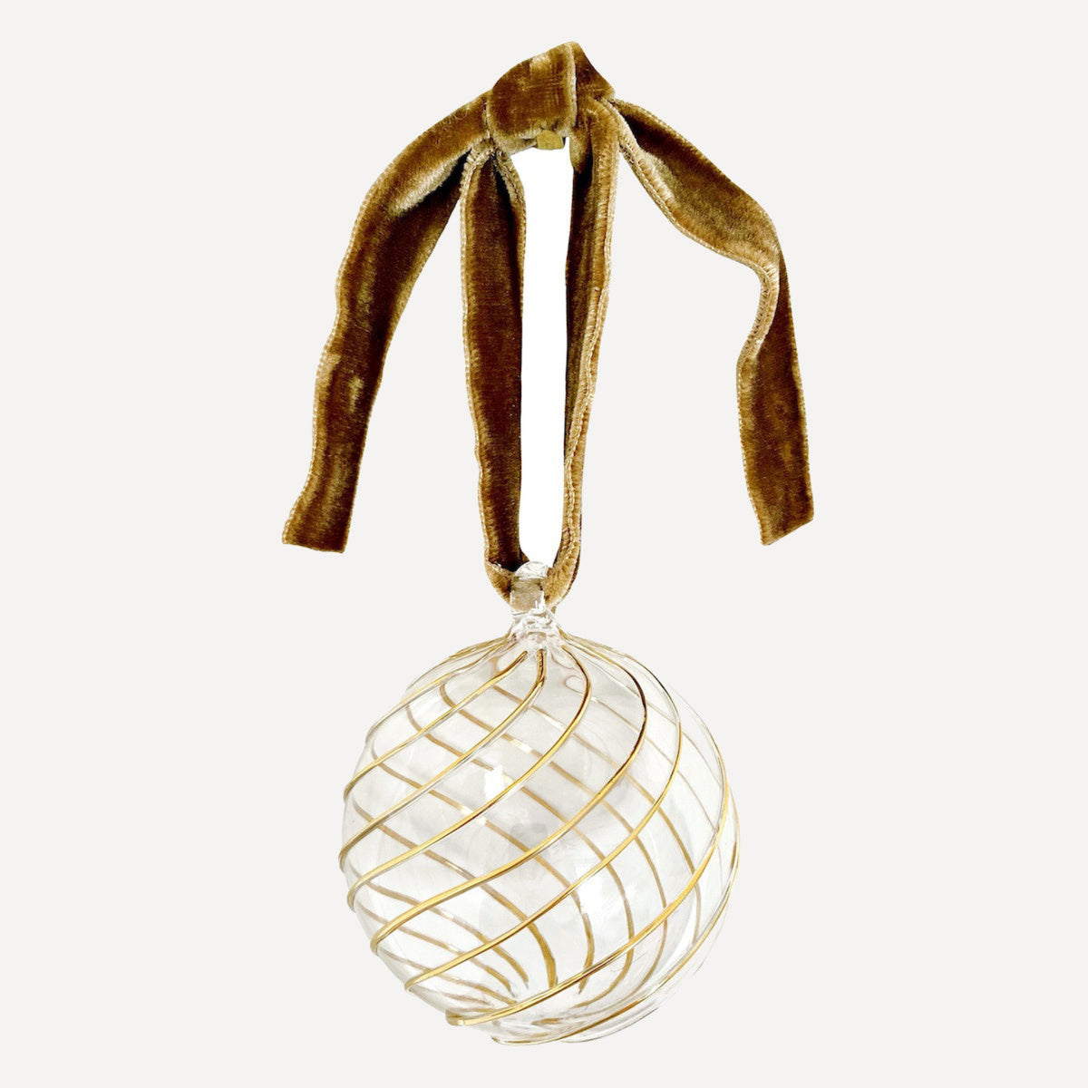 Issy Granger Gold Glass Christmas Bauble Tree Ornament