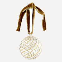 Issy Granger Gold Glass Christmas Bauble Tree Ornament