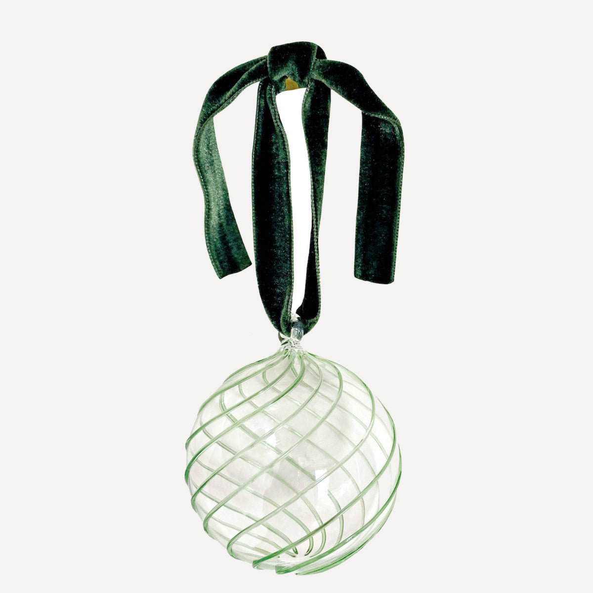 Issy Granger Green Glass Christmas Bauble Tree Ornament