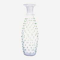 Issy Granger Green Pom Carafe. Dotty Glass Carafe. Spotty Glass Water Jug. Wine Carafe.