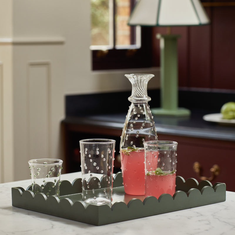 Amber Swirl Water Glass - Set of Four  Amber Swirly Water Glasses – Issy  Granger