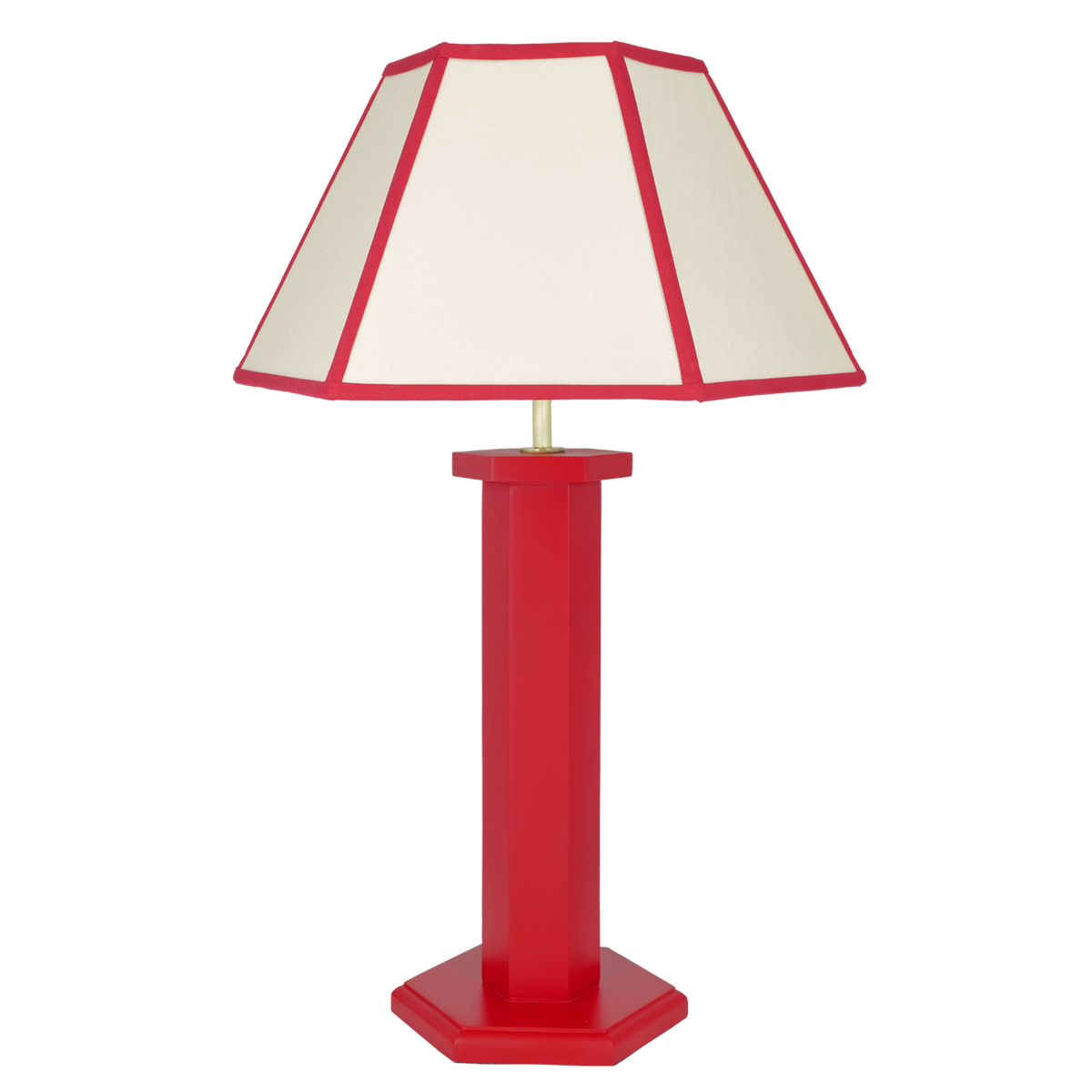 Hexagon Table Lamp - August Red