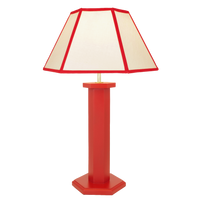 Hexagon Table Lamp - August Red