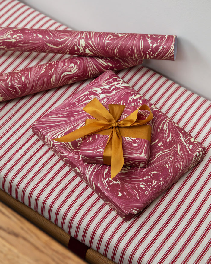 Issy Granger Red Marbled Gift Wrapping Paper