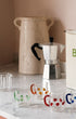 4oz Handblown Glass Espresso Cup Set of  Four Issy Granger Issy Granger Wine Glass Handblown Glass Milk Jug 