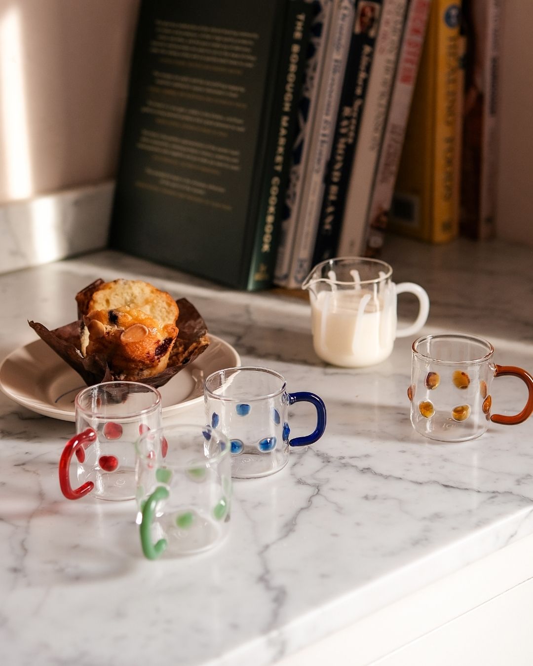 4oz Handblown Glass Espresso Cup Set of  Four Issy Granger Issy Granger Wine Glass Handblown Glass Milk Jug Breakfast  Muffin