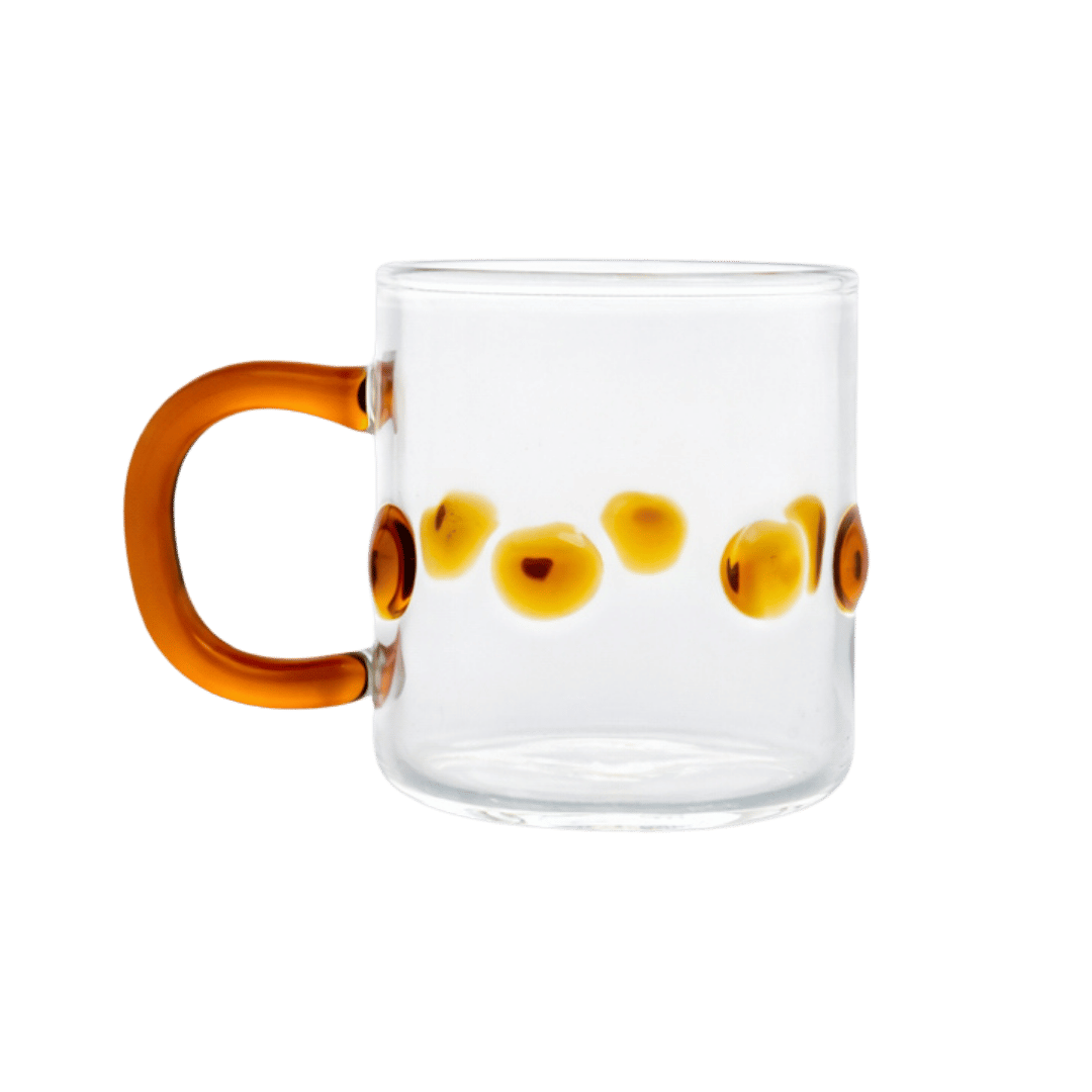 4oz Handblown Glass Espresso Cup -Amber - Issy Granger