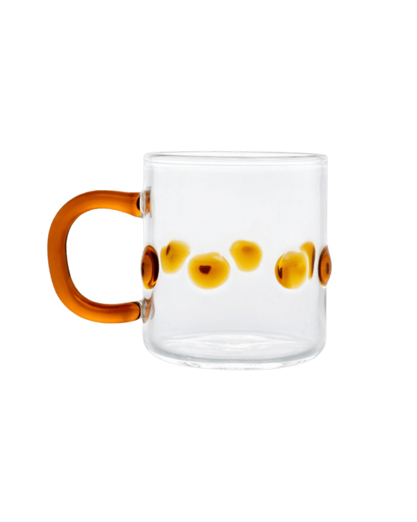 4oz Handblown Glass Espresso Cup -Amber - Issy Granger