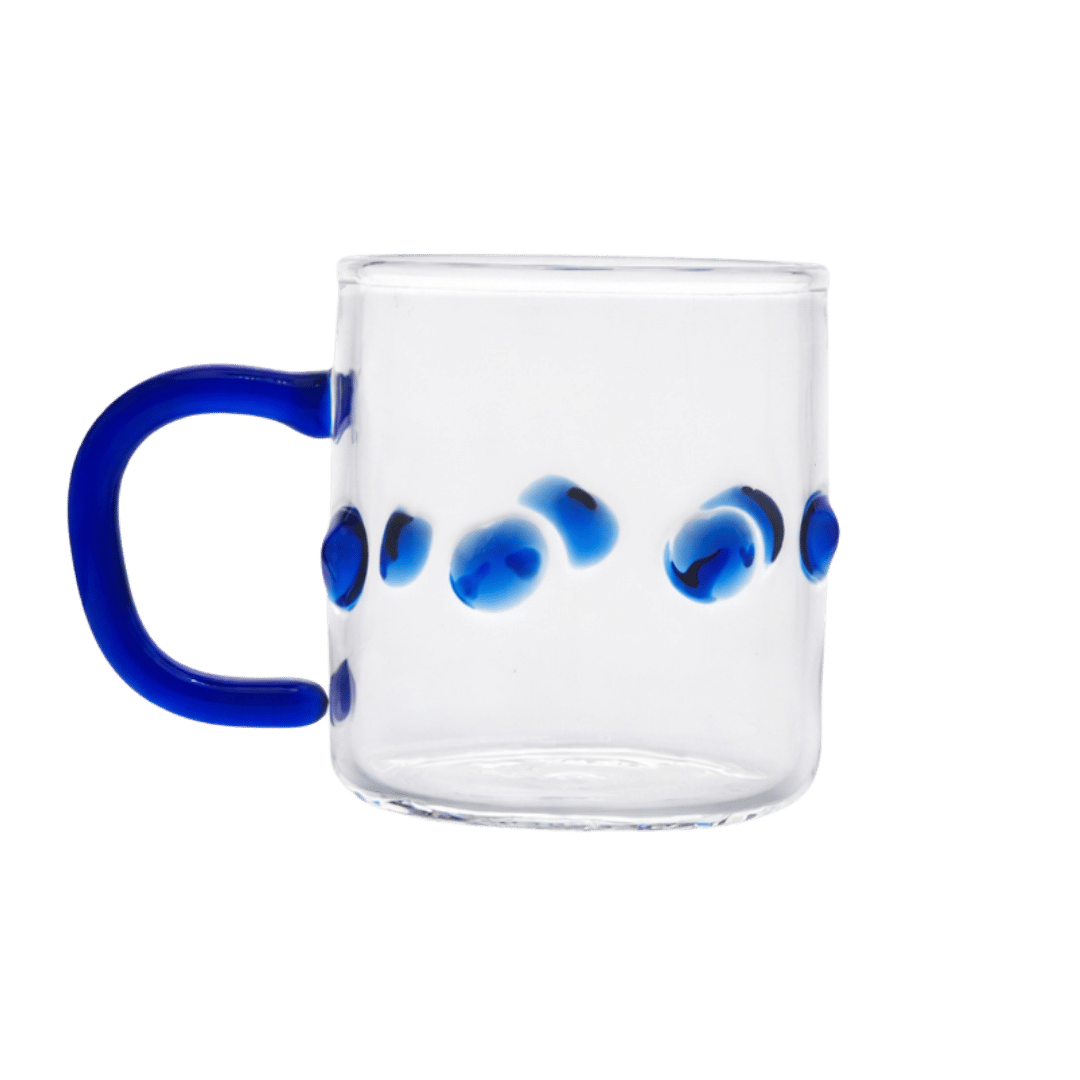 4oz Handblown Glass Espresso Cup -Blue - Issy Granger