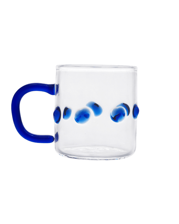 4oz Handblown Glass Espresso Cup -Blue - Issy Granger