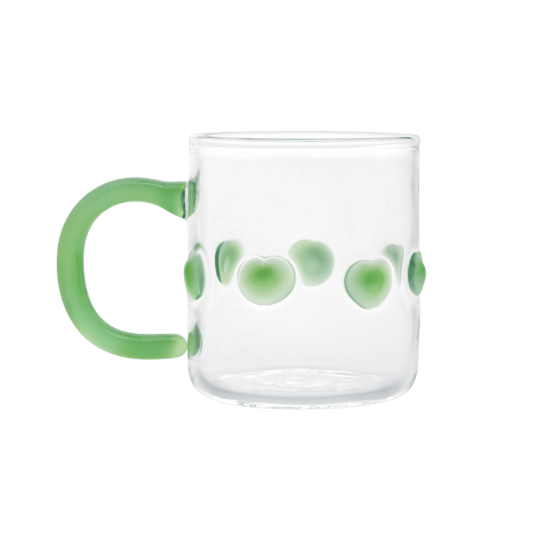 4oz Handblown Glass Espresso Cup Green - IssyGranger