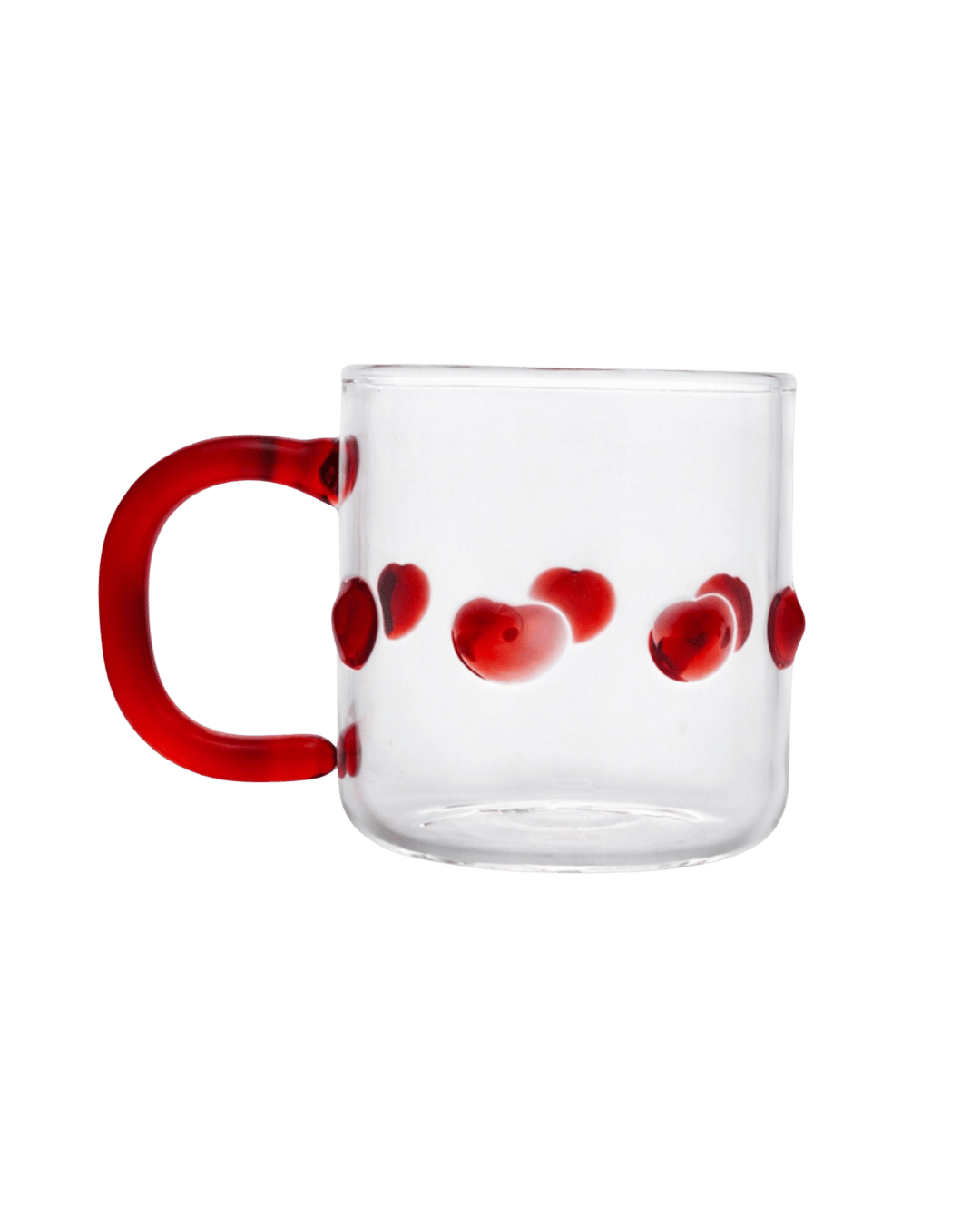 4oz Handblown Glass Espresso Cup Red Issy Granger 