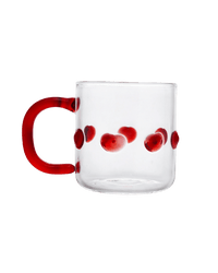 4oz Handblown Glass Espresso Cup Red Issy Granger 