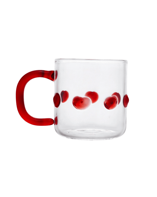 4oz Handblown Glass Espresso Cup Red Issy Granger 