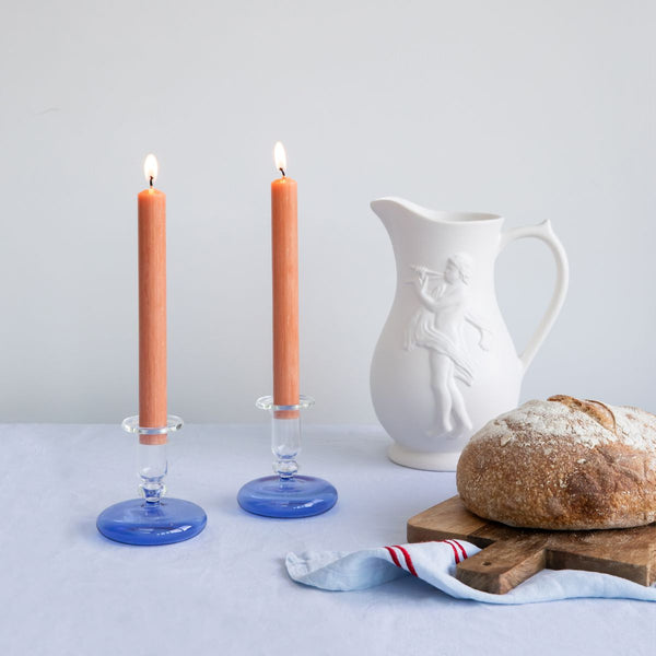 Pebble Glass Candlestick - Blue (Pre-order)