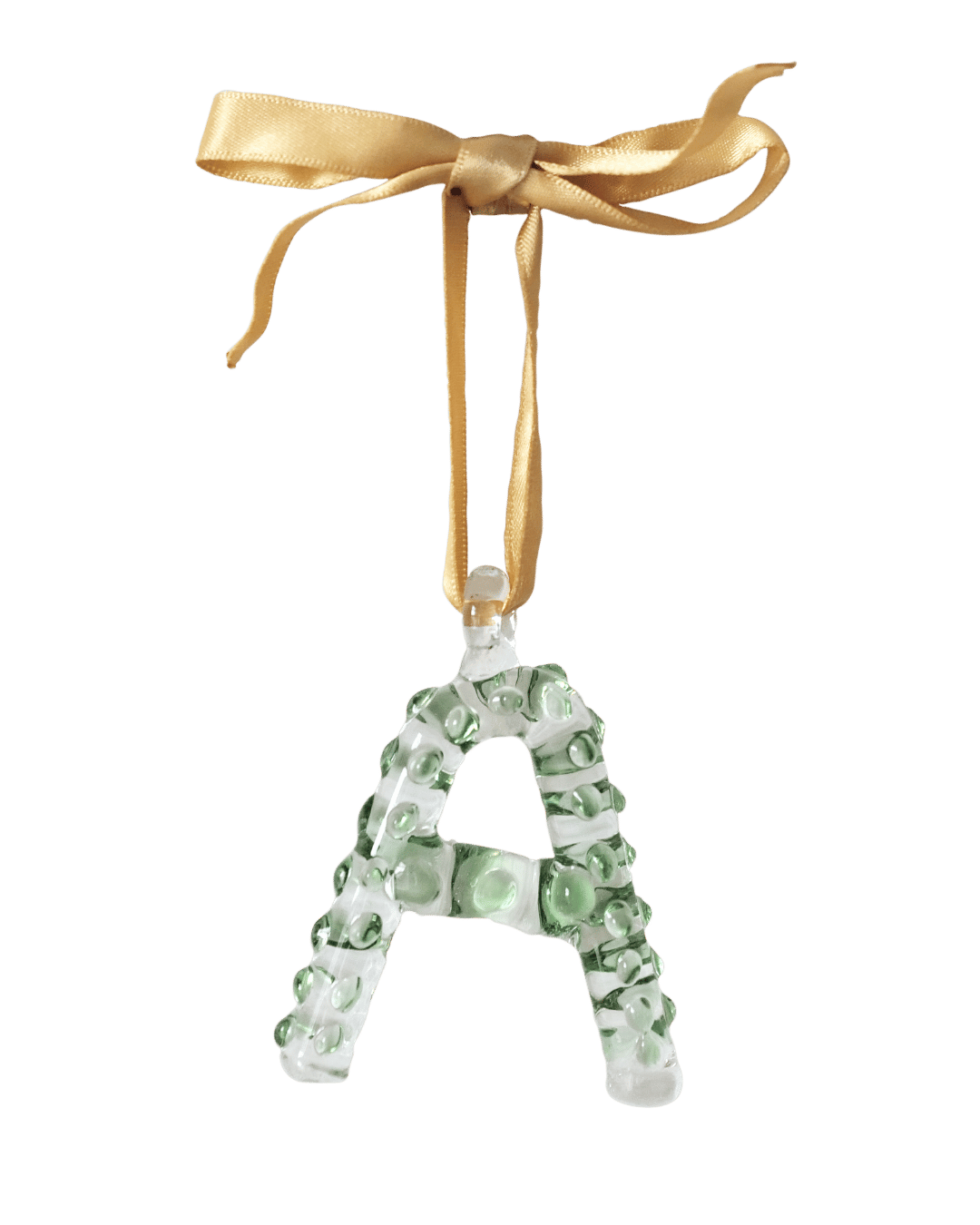 A-Z_Alphabet_Ornaments_A Glass Christmas Tree Decoration 