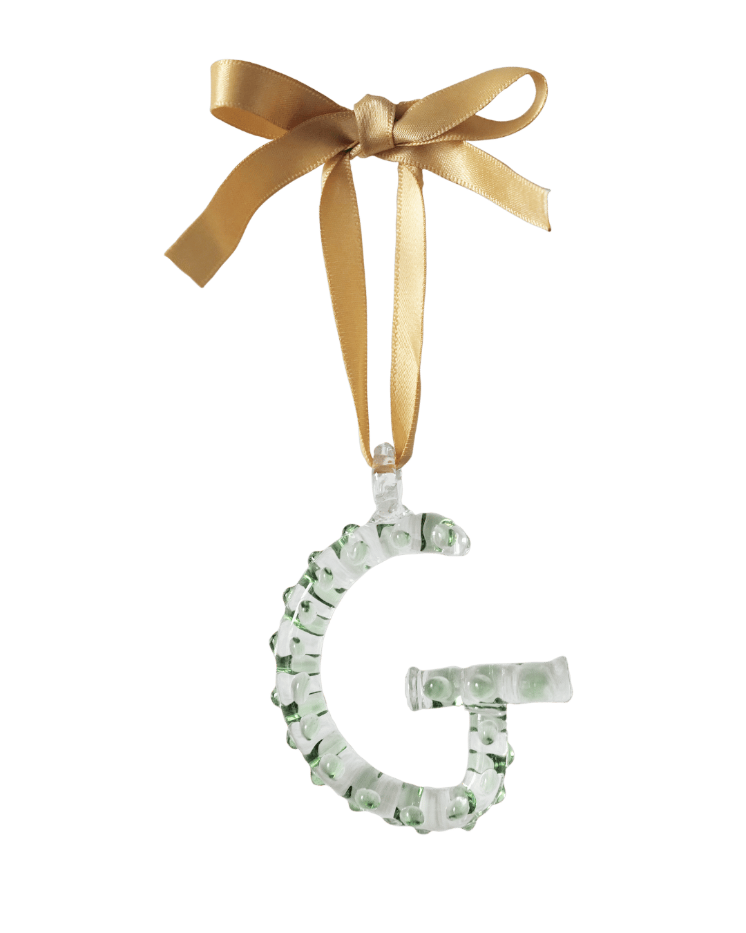 A-Z_Alphabet_Ornaments_G Glass Christmas Tree Decoration 
