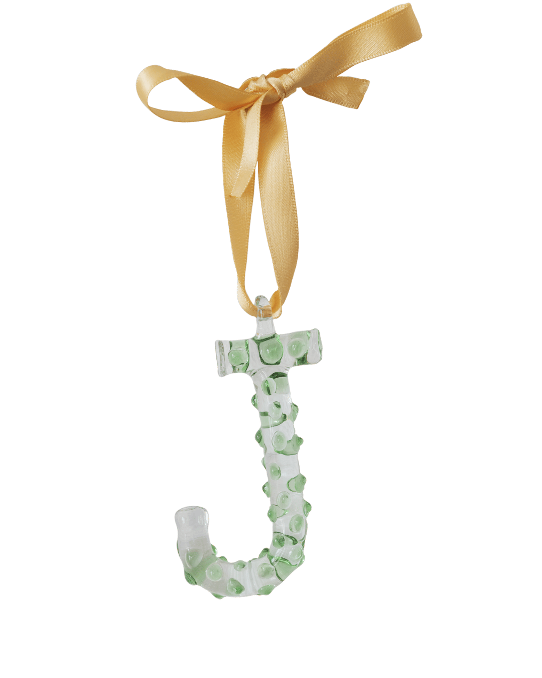 A-Z_Alphabet_Ornaments_J Glass Christmas Tree Decoration 