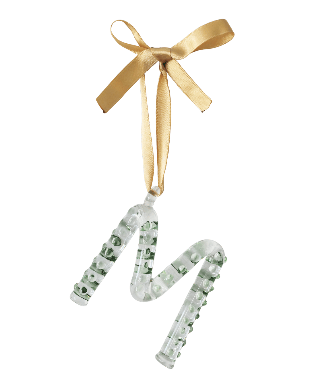 A-Z_Alphabet_Ornaments_M Glass Christmas Tree Decoration 