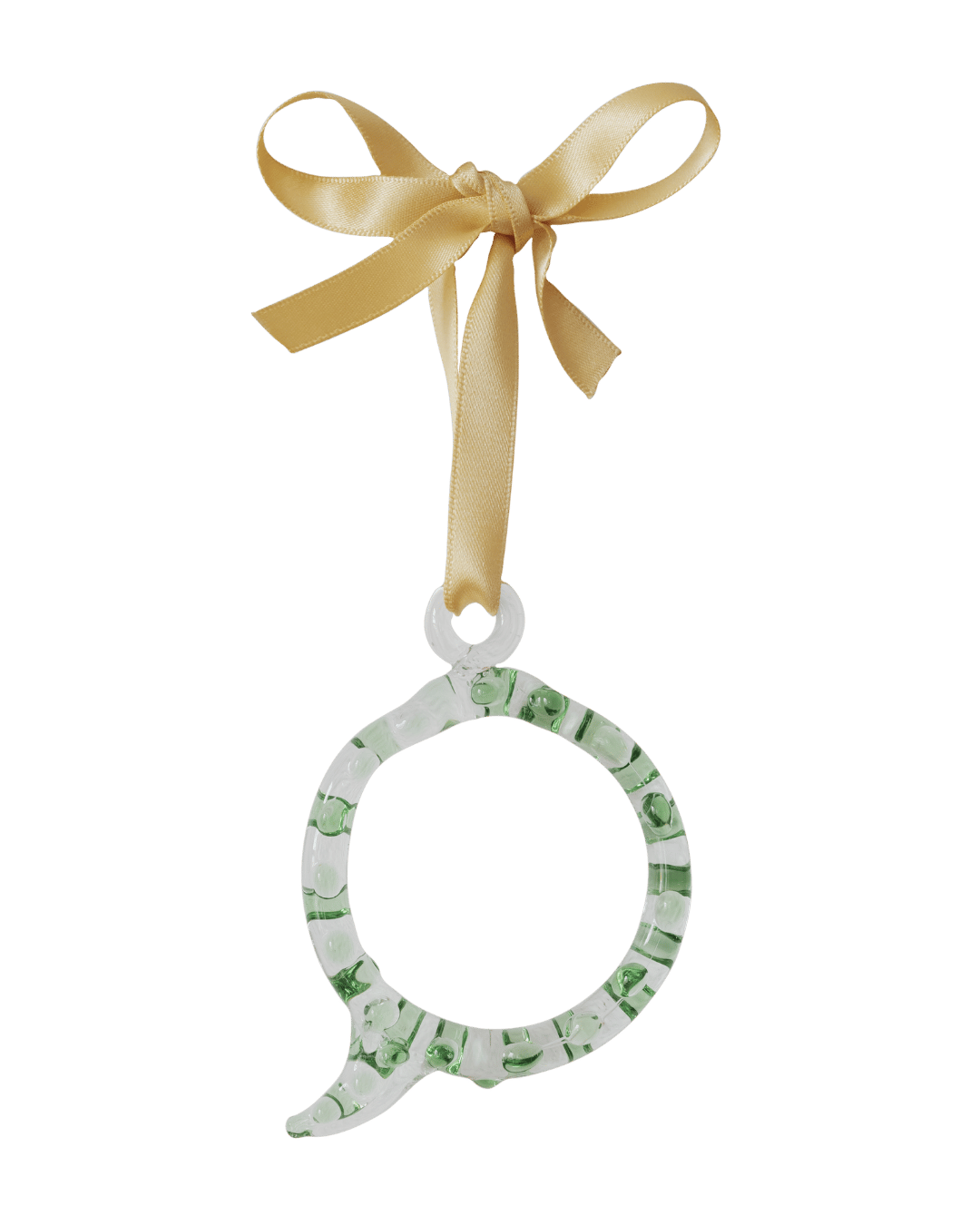 A-Z_Alphabet_Ornaments_Q Glass Christmas Tree Decoration 
