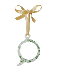 A-Z_Alphabet_Ornaments_Q Glass Christmas Tree Decoration 