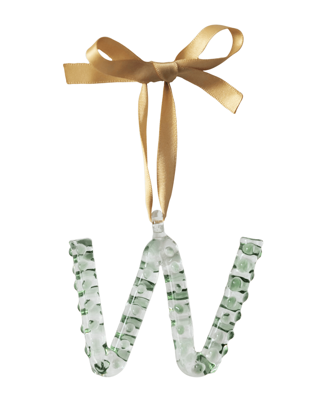 A-Z_Alphabet_Ornaments_W Glass Christmas Tree Decoration 