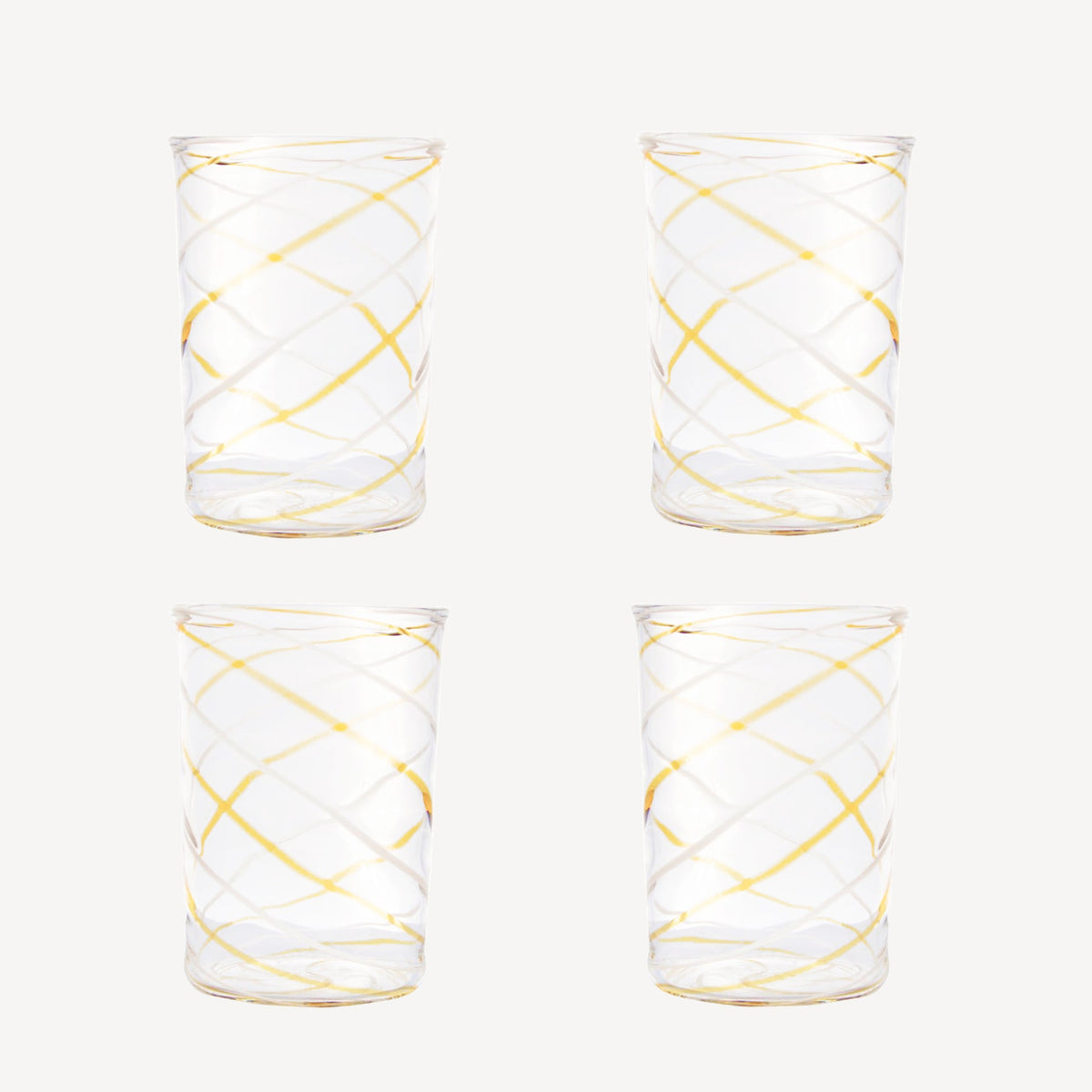 Issy Granger Amber Swirl Glass Water Tumbler