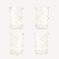 Issy Granger Amber Swirl Glass Water Tumbler