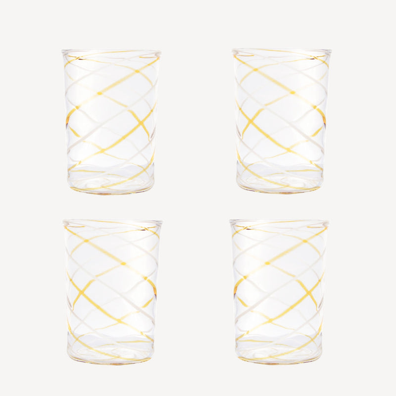 Amber Swirl Tumbler - Set of Four
