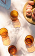 Issy Granger Amber Glass Ridge Tumbler Water Glass