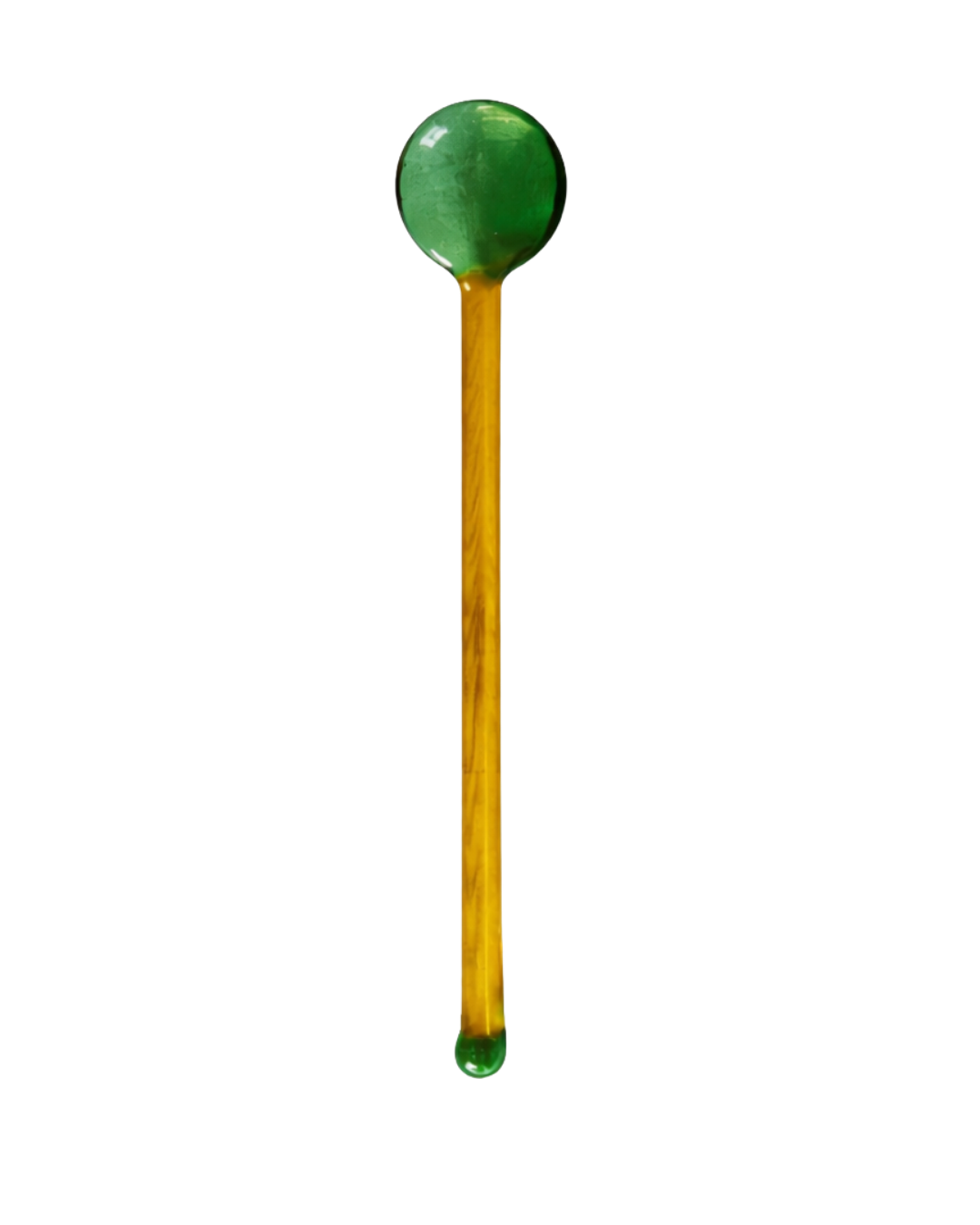 Small Glass Spoon - Amber & Green (Seconds)