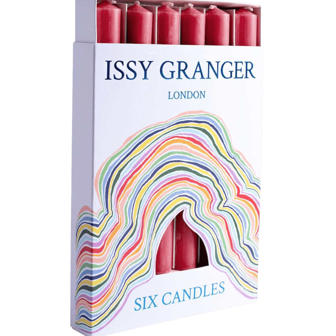 Aster Red Wax Dinner Candles Issy Granger 