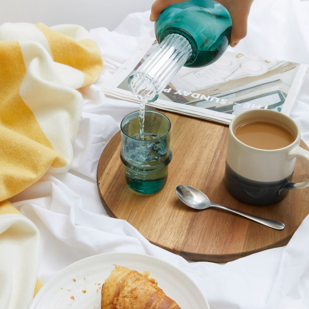 Issy Granger Bedside Carafe & Tumbler - Teal