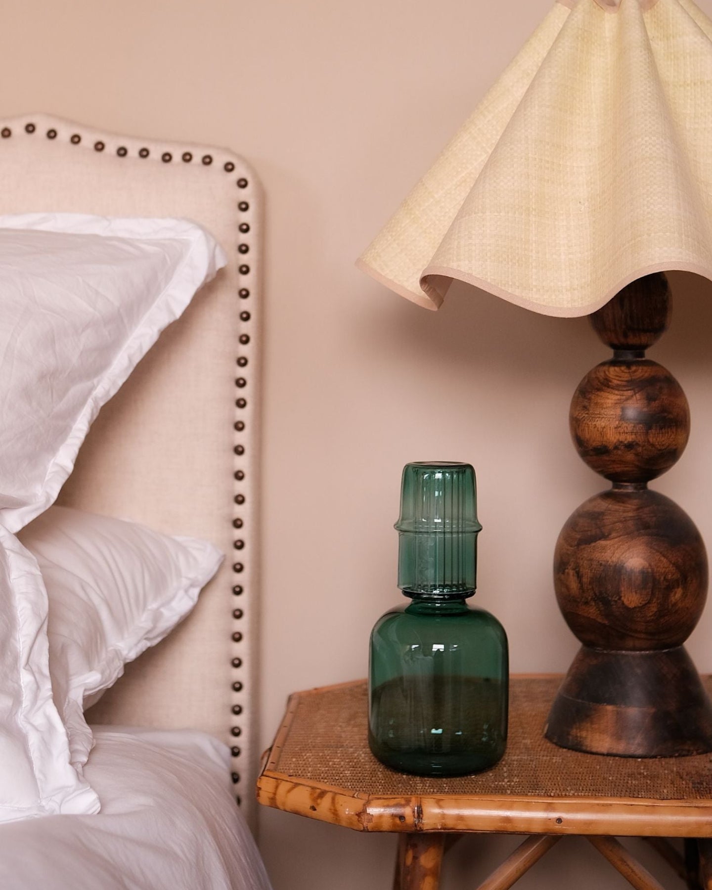 Bedside Carafe and Tumbler Water Glass Teal - Issy Granger 