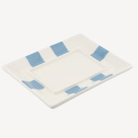 Circus Stripe Butter Dish - Blue