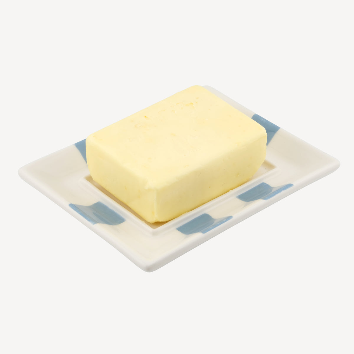 Circus Stripe Butter Dish - Blue