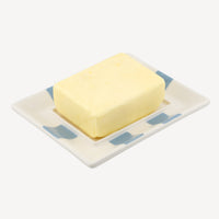 Circus Stripe Butter Dish - Blue