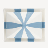 Circus Stripe Butter Dish - Blue