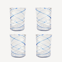 Blue Swirl Tumbler - Set of Four